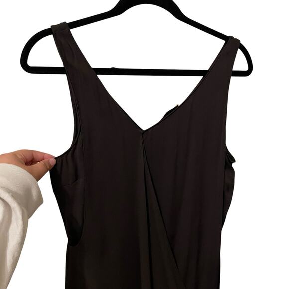 Alice + Olivia 100% Silk Brown Black Mini Dress Style C908954216 Size Large - Picture 2 of 6